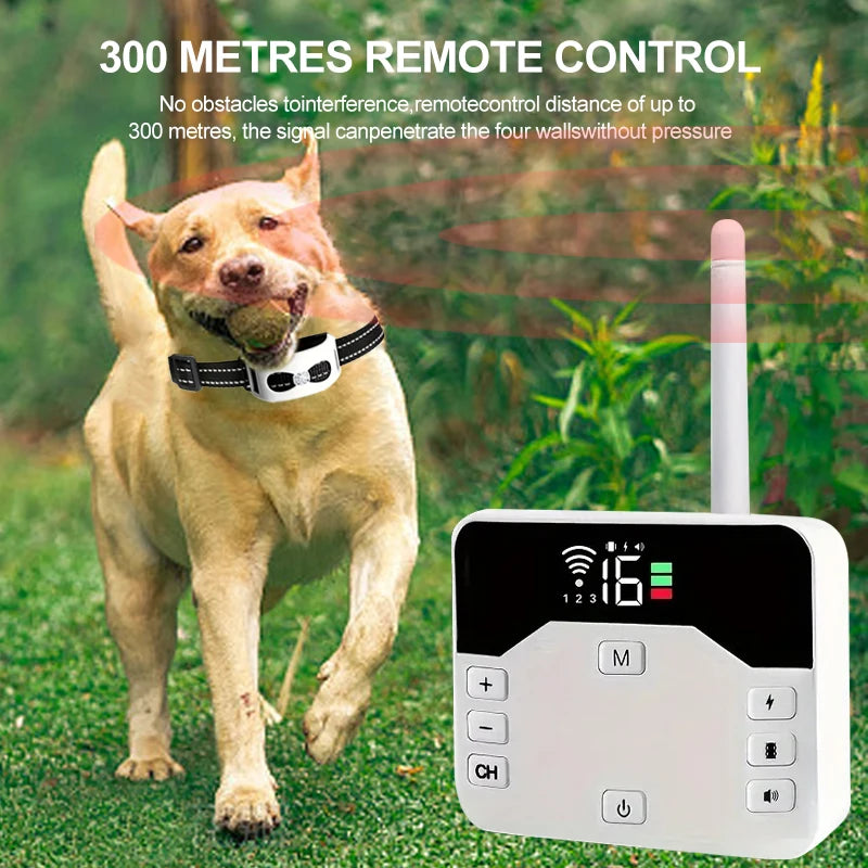 Clôture sans fil chien collier récepteur IP65 USB portée 300 m