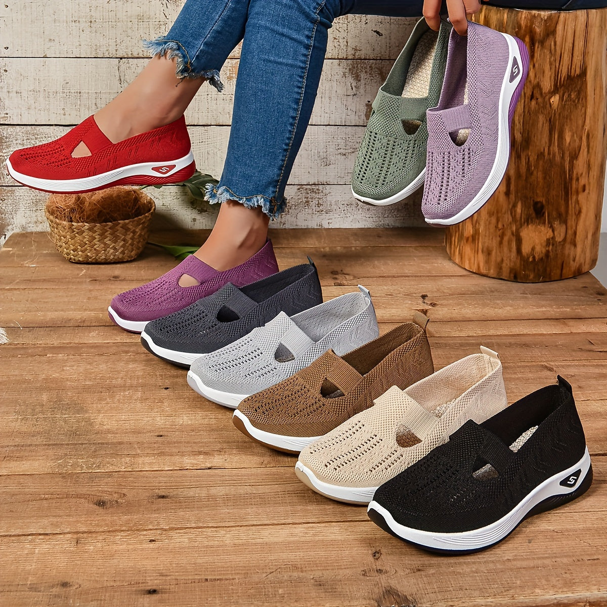 Baskets orthopédiques femme tissu respirant semelle caoutchouc