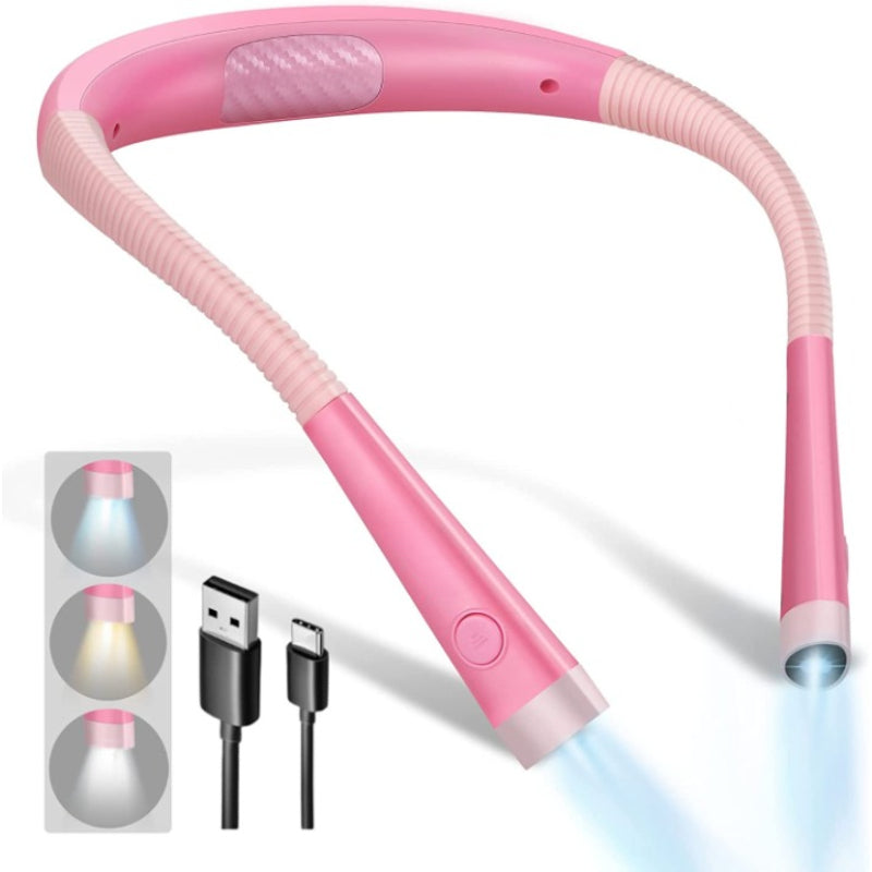 Lampe de lecture LED rechargeable 6 niveaux 3 températures bras flexible anti-scintillement