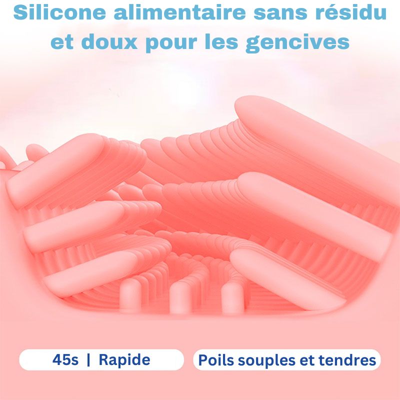 Brosse à dents électrique bébé tête en U silicone IPX7 rechargeable USB 2-14 ans
