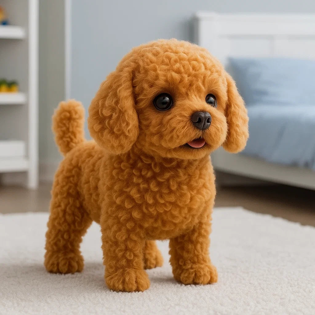Peluche chiot interactive PU mouvements sons réalistes 30x20x15 cm enfants adultes