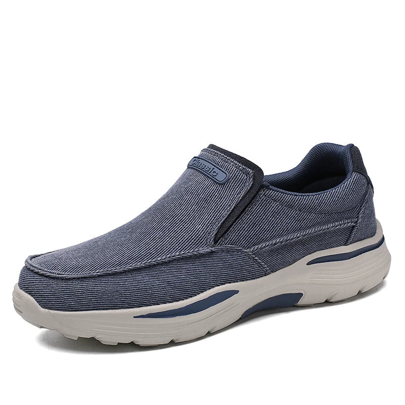 Baskets slip-on homme toile semelle EVA caoutchouc sans lacets