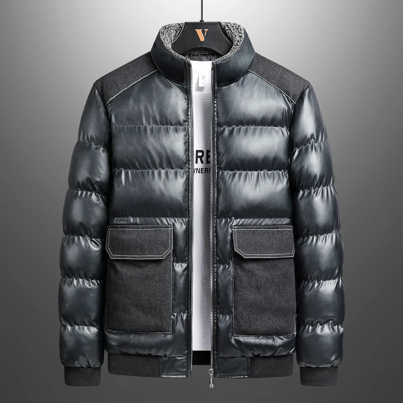 Veste d'hiver homme nordique imperméable capuche isolante