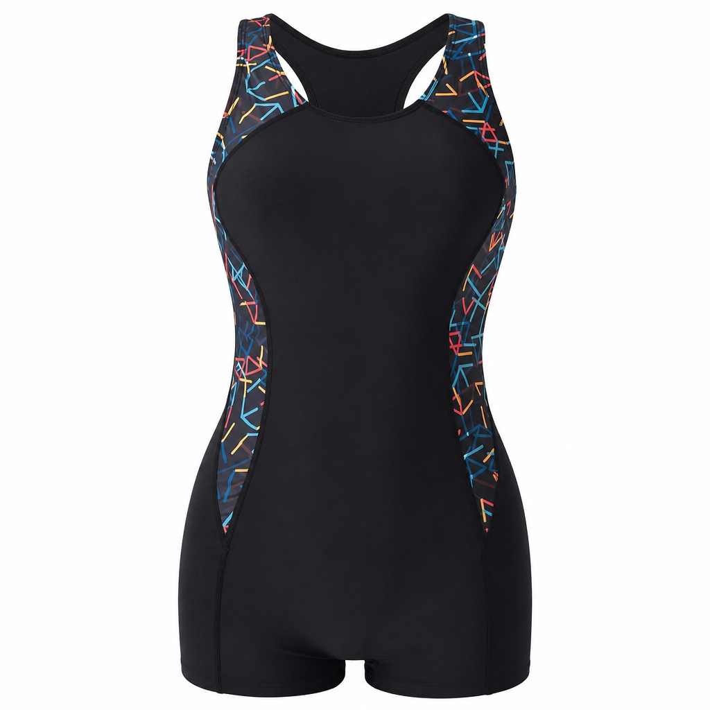 Maillot de bain femme une pièce shorty sculptant