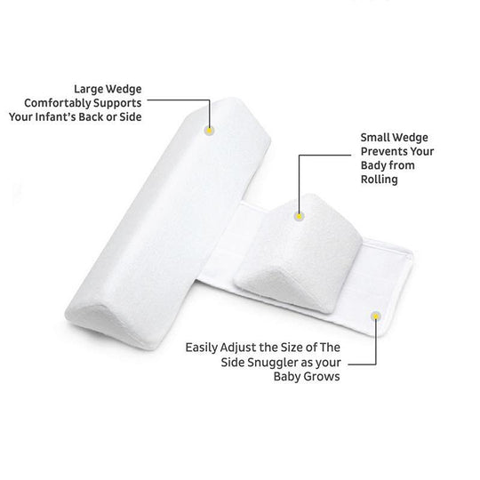 Coussin antiroulis bébé mousse à mémoire forme angle 45-90° housse lavable 0-12 mois