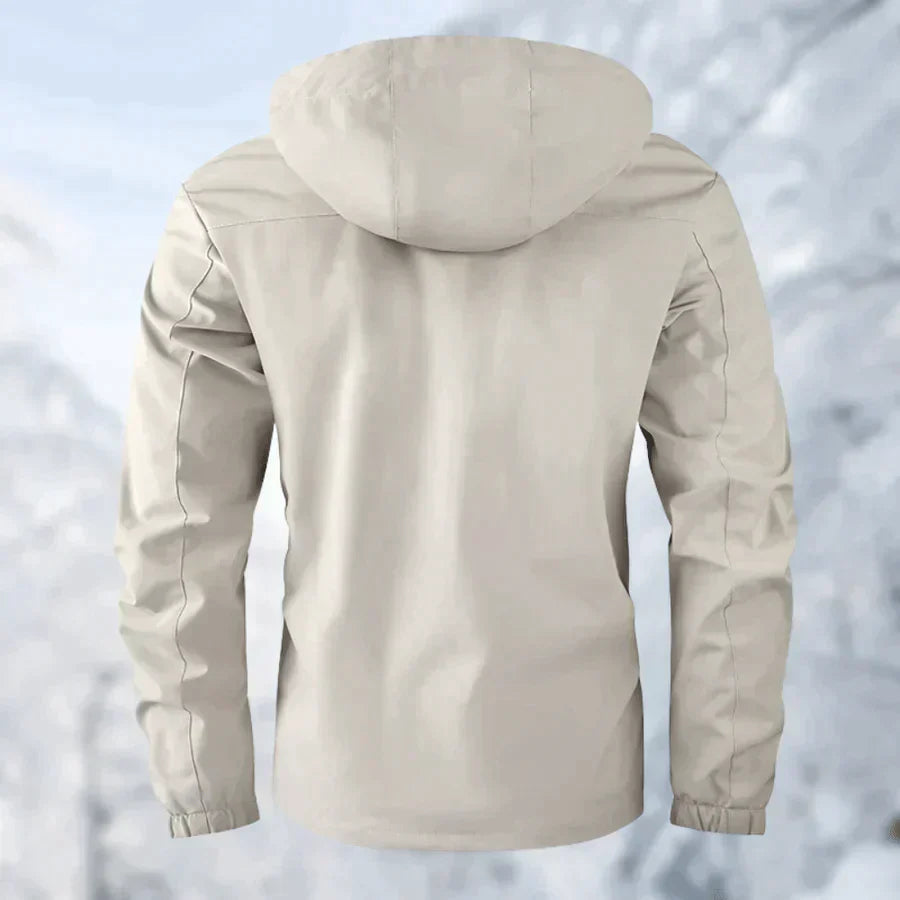 Veste d'hiver homme imperméable capuche chaude zippée
