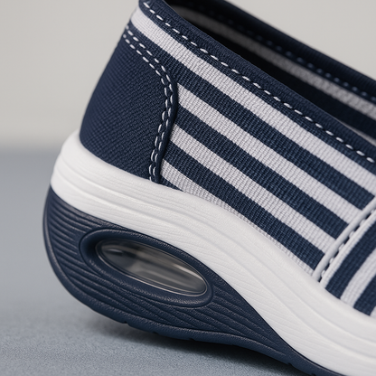 Chaussures femme slip-on tissu respirant semelle amortissante