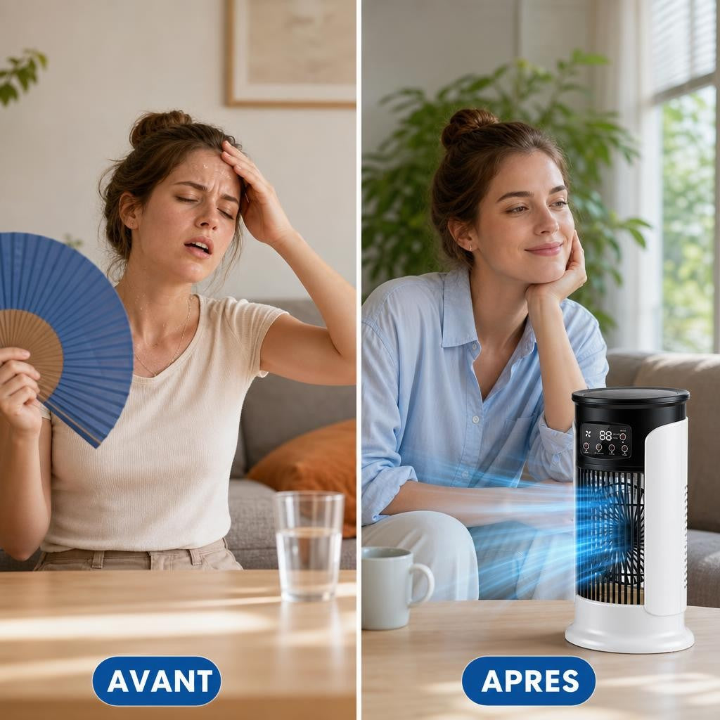 Comparaison avant / après : la fraîcheur