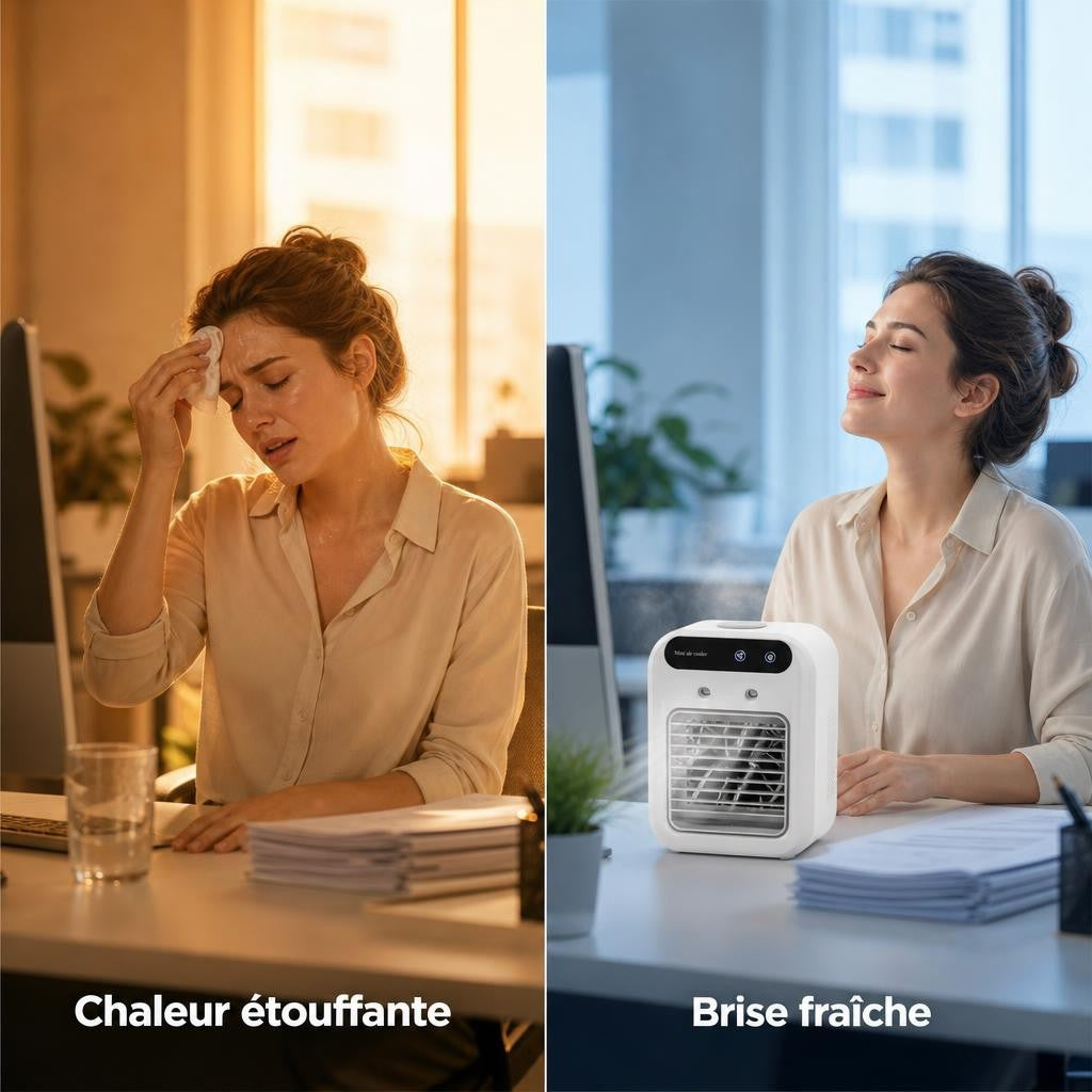Avant / Après — Chaleur étouffante vs Brise fraîche Parisola