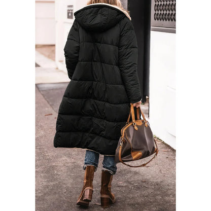 Parka longue femme imperméable capuche hiver chaude