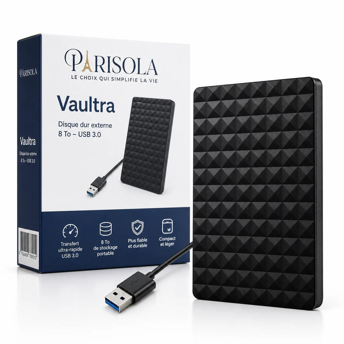 Vaultra – Disque Dur Externe 8 To