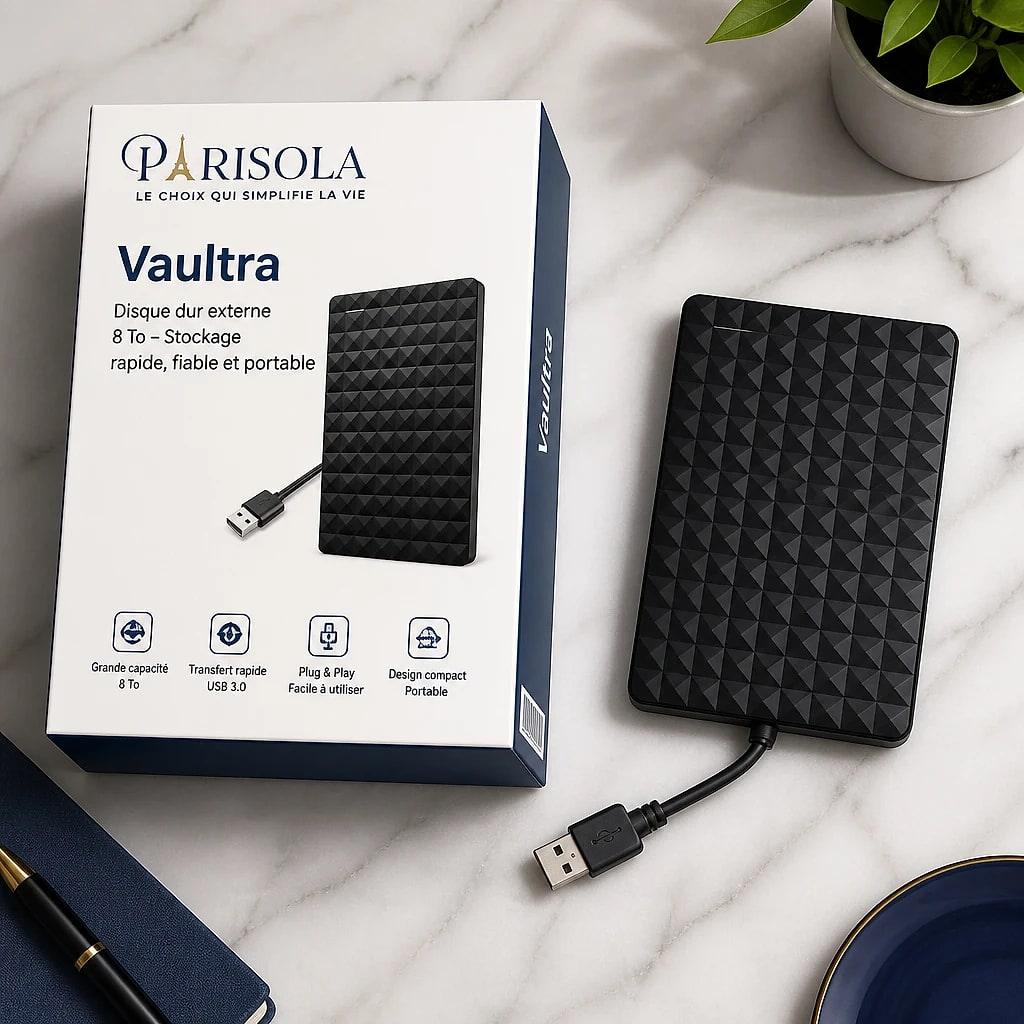 Vaultra – Disque Dur Externe 8 To