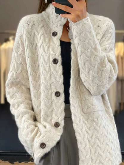 Gilet tricoté femme sans manches boutons devant
