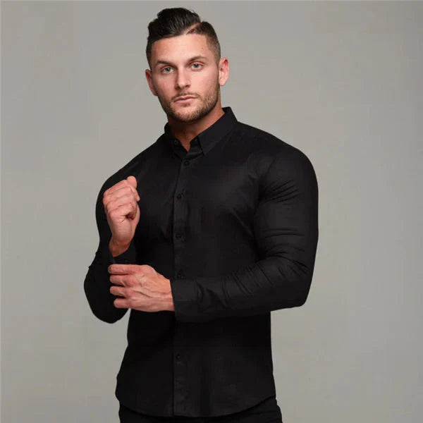 Chemise homme infroissable élastique coupe moderne