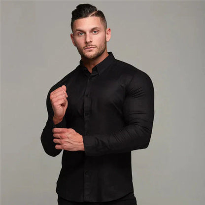 Chemise homme infroissable élastique coupe moderne