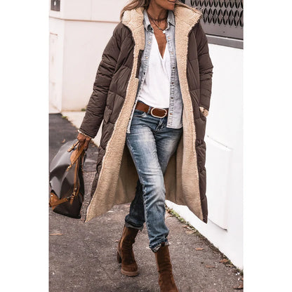 Parka longue femme imperméable capuche hiver chaude
