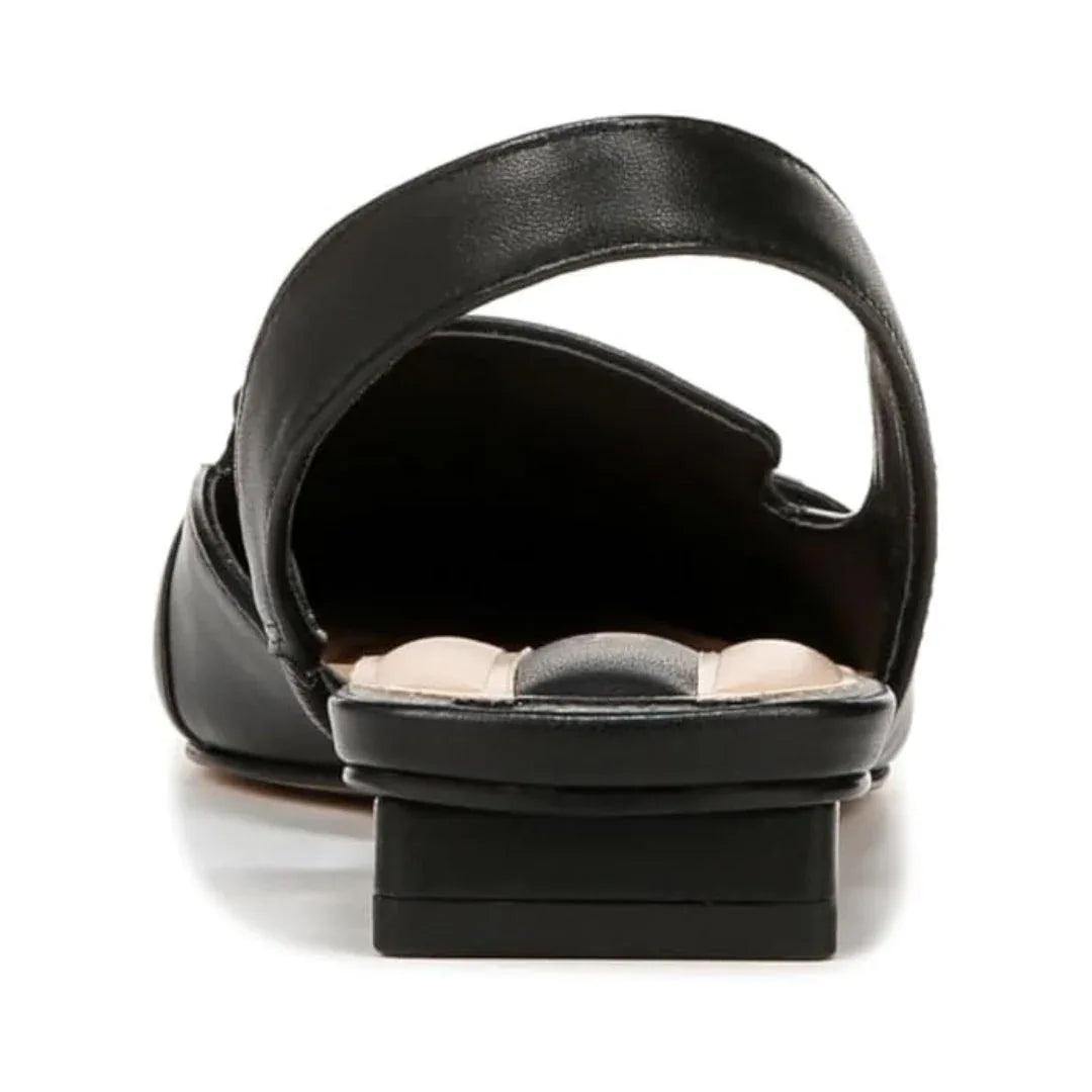Ballerines femme en cuir responsable à bride arrière et petit talon carré - Parisola