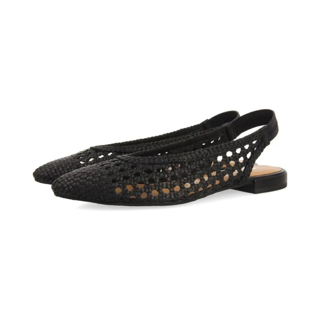 Ballerines slingback femme en cuir tressé, ajourées et respirantes - Parisola