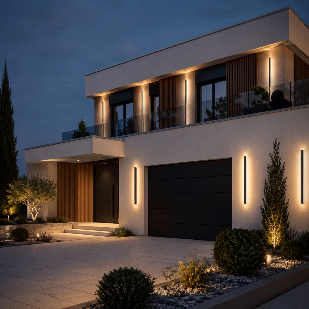 Applique murale extérieure LED IP65 métal acrylique dimmable