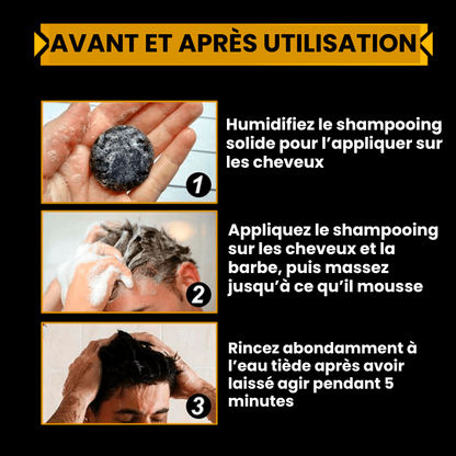 Shampooing solide naturel charbon de bambou sans sulfates