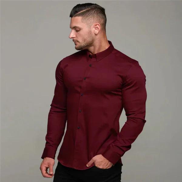 Chemise homme infroissable élastique coupe moderne