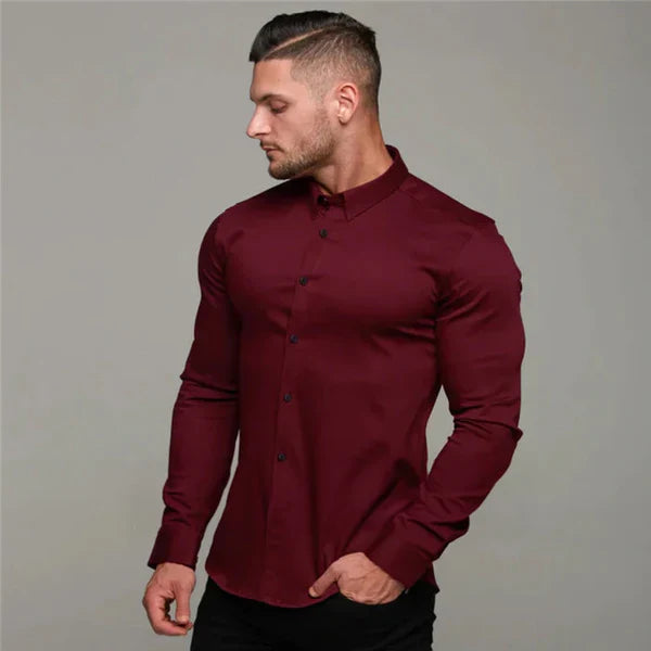 Chemise homme infroissable élastique coupe moderne