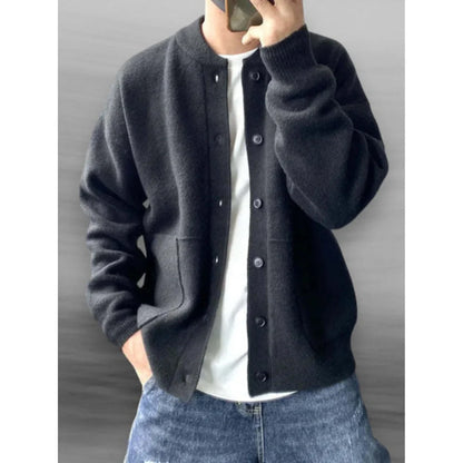 Gilet tricoté homme sans manches col V boutons devant