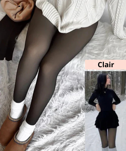 Collant femme doublé polaire chaud isolation thermique