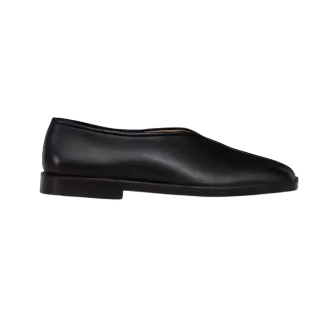 Loafers femme noirs à bout carré en maille respirante et semelle plate - Parisola