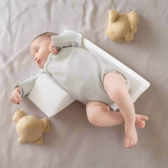 Coussin antiroulis bébé mousse à mémoire forme angle 45-90° housse lavable 0-12 mois