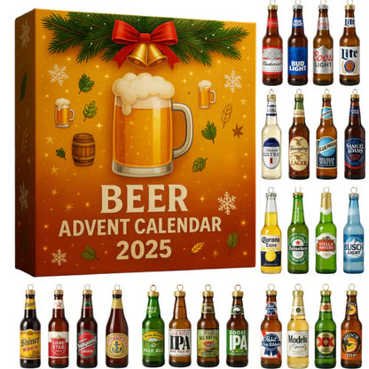 Calendrier de l'Avent 24 mini bouteilles décoratives whisky bière boissons collection Noël