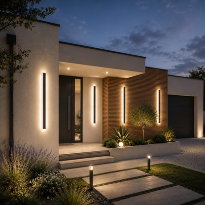 Applique murale extérieure LED IP65 métal acrylique dimmable