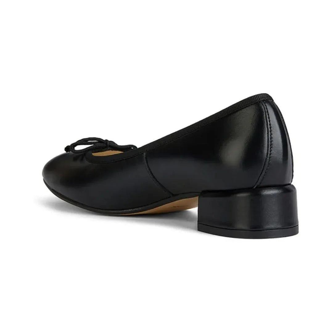 Ballerines femme en cuir souple, bout rond et nœud décoratif, semelle antidérapante - Parisola