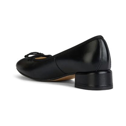 Ballerines femme en cuir souple, bout rond et nœud décoratif, semelle antidérapante - Parisola