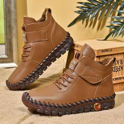 Chaussures femme cuir synthétique semelle caoutchouc fermeture ajustable