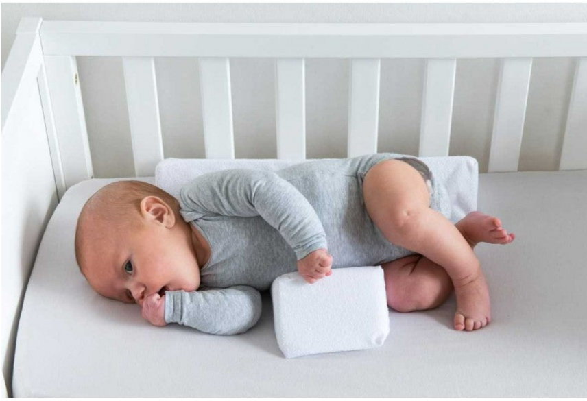 Coussin antiroulis bébé mousse à mémoire forme angle 45-90° housse lavable 0-12 mois
