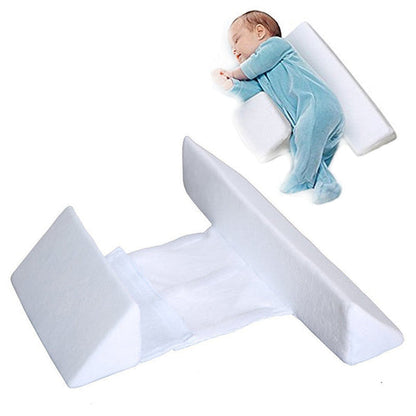 Coussin antiroulis bébé mousse à mémoire forme angle 45-90° housse lavable 0-12 mois