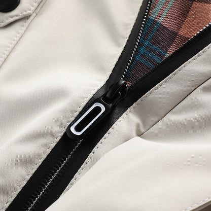 Veste d'hiver homme imperméable capuche chaude zippée