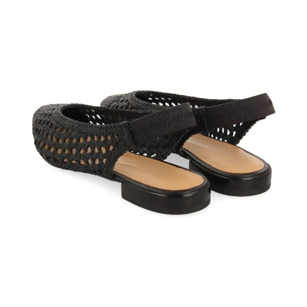 Ballerines slingback femme en cuir tressé, ajourées et respirantes - Parisola