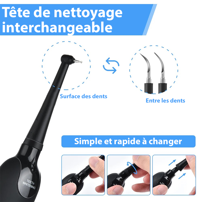 Détartreur dentaire électrique ultrasons IPX6 5 niveaux USB