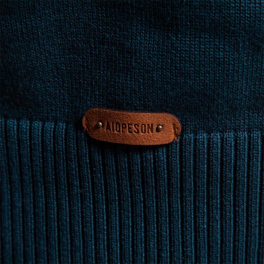 Pull zippé homme col montant confort chaud