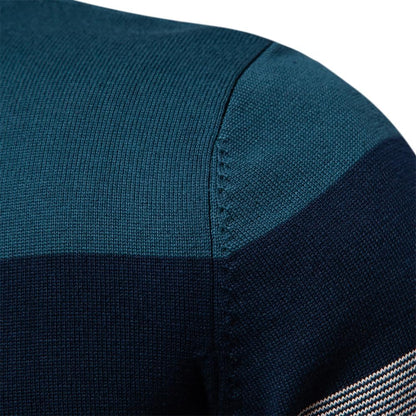 Pull zippé homme col montant confort chaud