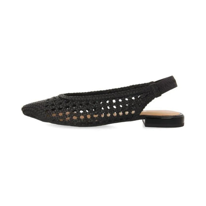Ballerines slingback femme en cuir tressé, ajourées et respirantes - Parisola