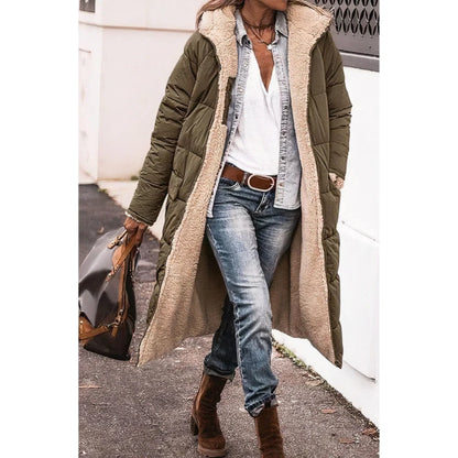 Parka longue femme imperméable capuche hiver chaude