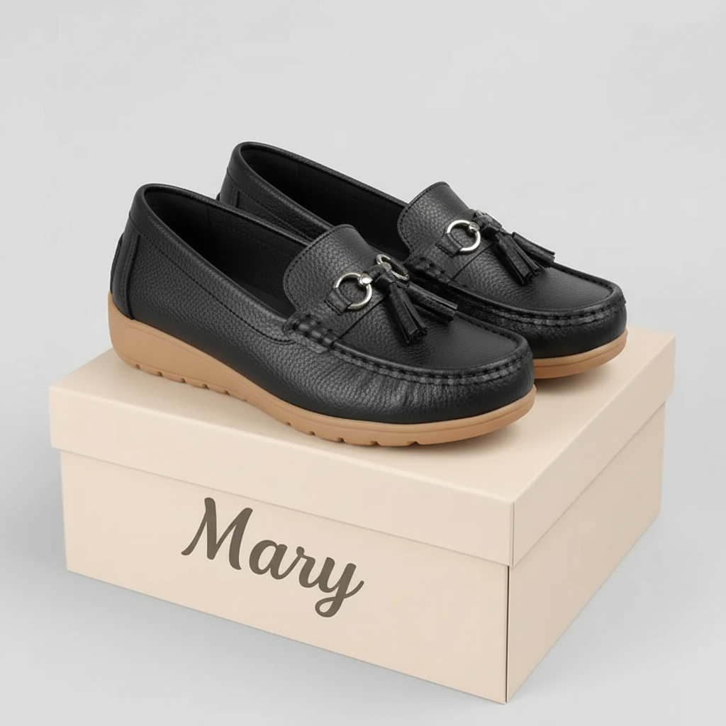 Mocassin orthopédique femme cuir synthétique semelle EVA slip-on