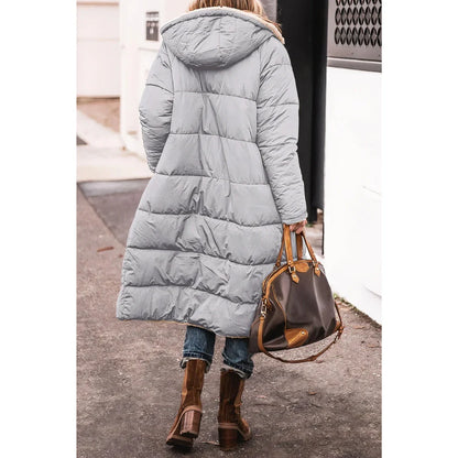 Parka longue femme imperméable capuche hiver chaude