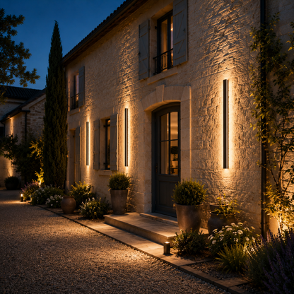 Applique murale extérieure LED IP65 métal acrylique dimmable