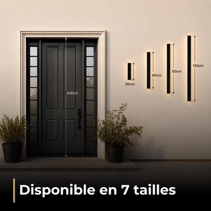 Applique murale extérieure LED IP65 métal acrylique dimmable