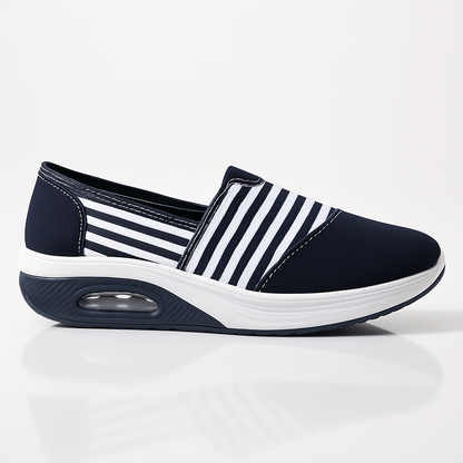 Chaussures femme slip-on tissu respirant semelle amortissante