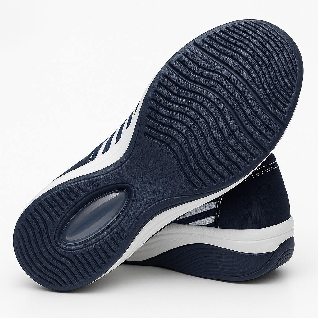 Chaussures femme slip-on tissu respirant semelle amortissante
